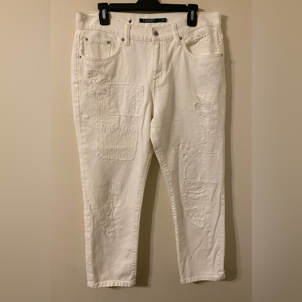 Lauren Ralph Lauren White Cropped Jeans